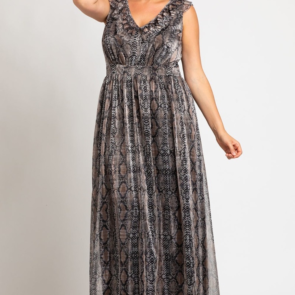 Jasmine Python Print Maxi Dress - Picture 2 of 4
